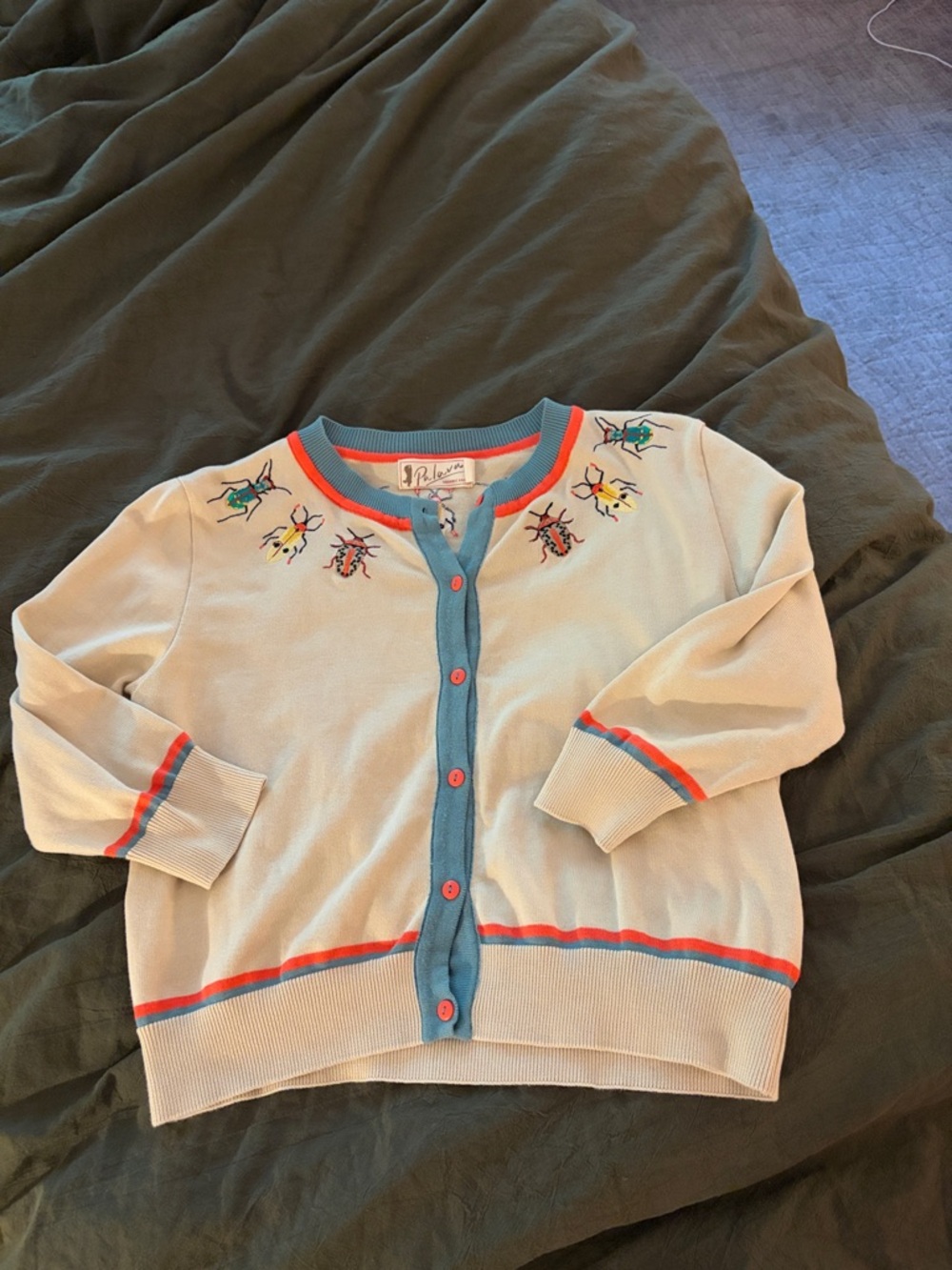 Palava 3/4 sleeve bug cardigan